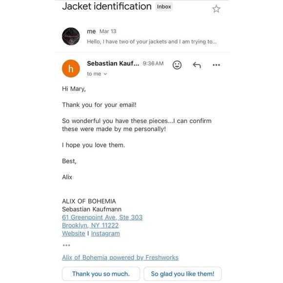 Alix Of Bohemia Georgia Knot Limited Edition Jacket Open Front Cotton Size XS - Picture 11 of 11